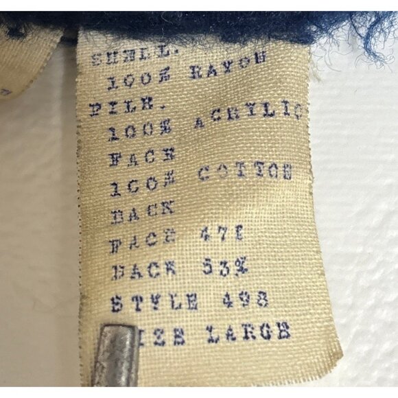 70s Vintage Studded Dagger Collar Blue Velvet Jacket Men’s L Rock Concert Stage - Picture 12 of 12